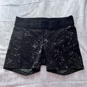 Lululemon What The Sport Short Black Side Pockets Size 6